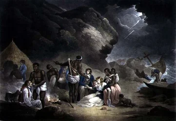 African Hospitality, engraved by John Raphael Smith, pub. by S. Morgan, London, 1814 (mezzotint with later colouring)